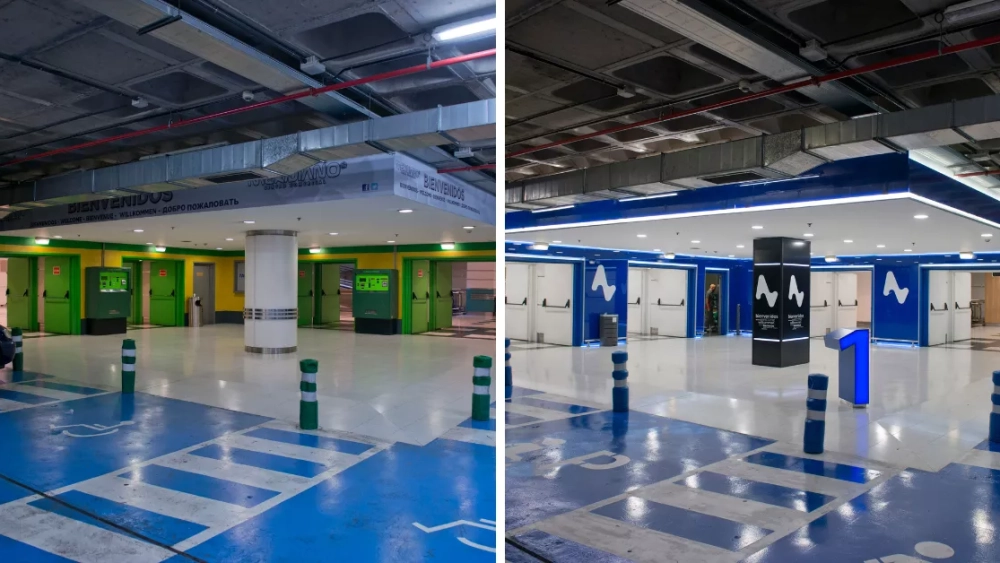 Antes y después de la reforma del Centro Comercial Meridiano./ CEDIDAS