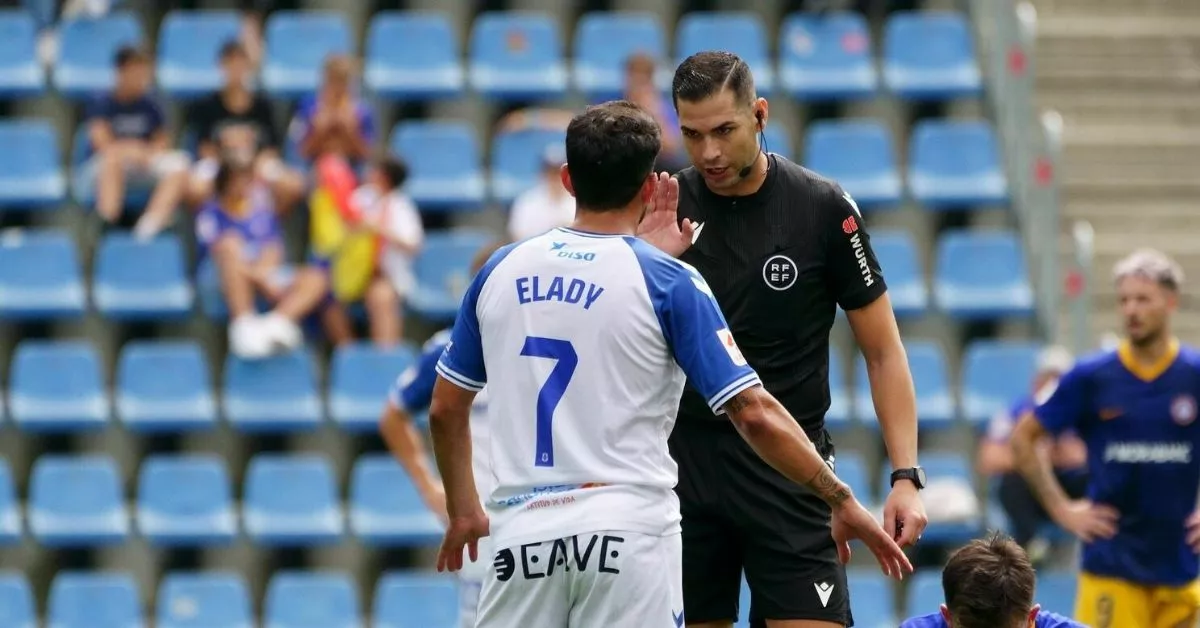 La última titularidad en Liga de Elady fue en Andorra aunque también contó con algunos minutos en Gijón ante el Sporting./ LALIGA.