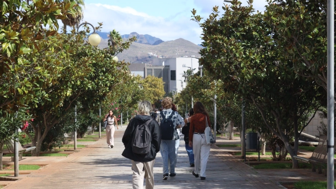 Estudiantes en el campus de Guajara en la Universidad de La Laguna (ULL). / ATLÁNTICO HOY