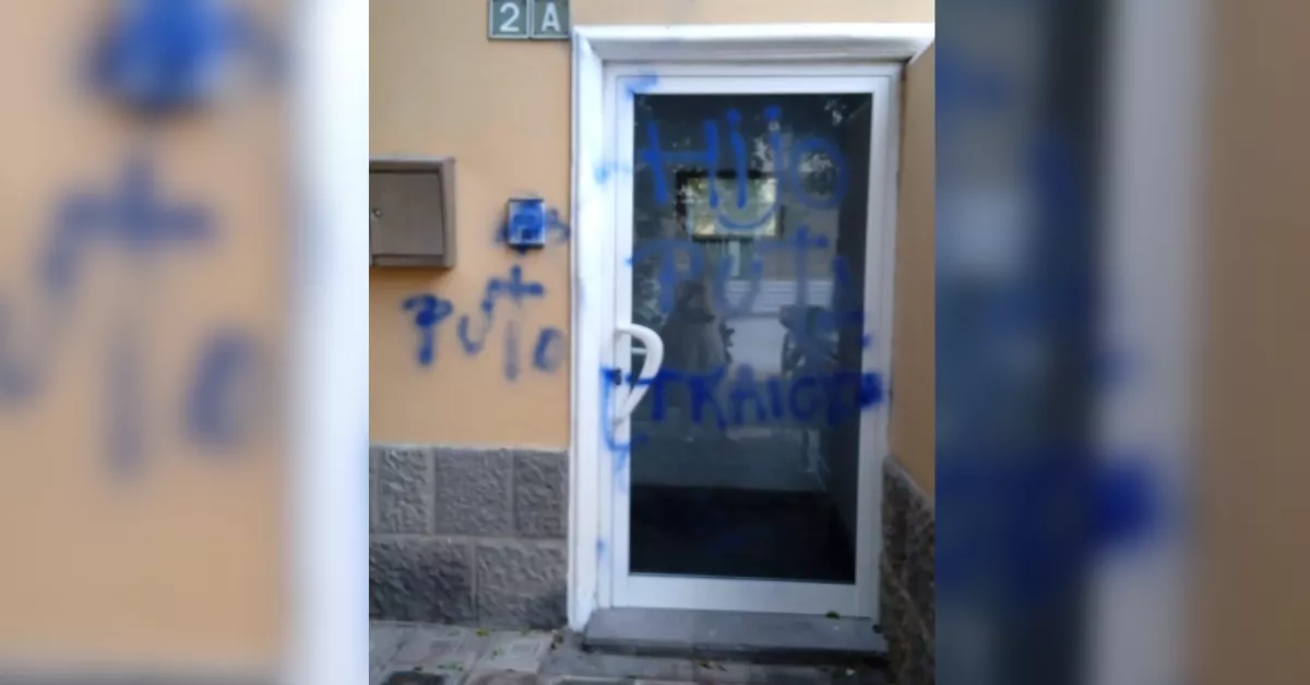 Sede vandalizada del PSOE en Las Palmas de Gran Canaria / REDES