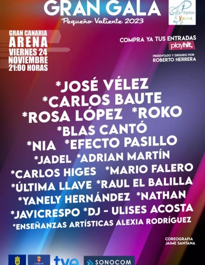 Cartel de la Gran Gala Pequeño Valiente 2023. / CEDIDA 