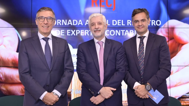 El presidente del REC, Francisco Gracia; el presidente del ICAC, Santiago Durán, y el vicepresidente del REC], Fernando Cuñado / REC]