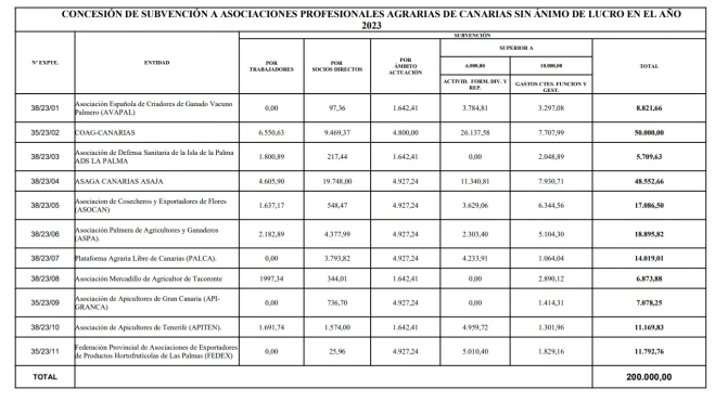 Ayudas a las asociaciones 