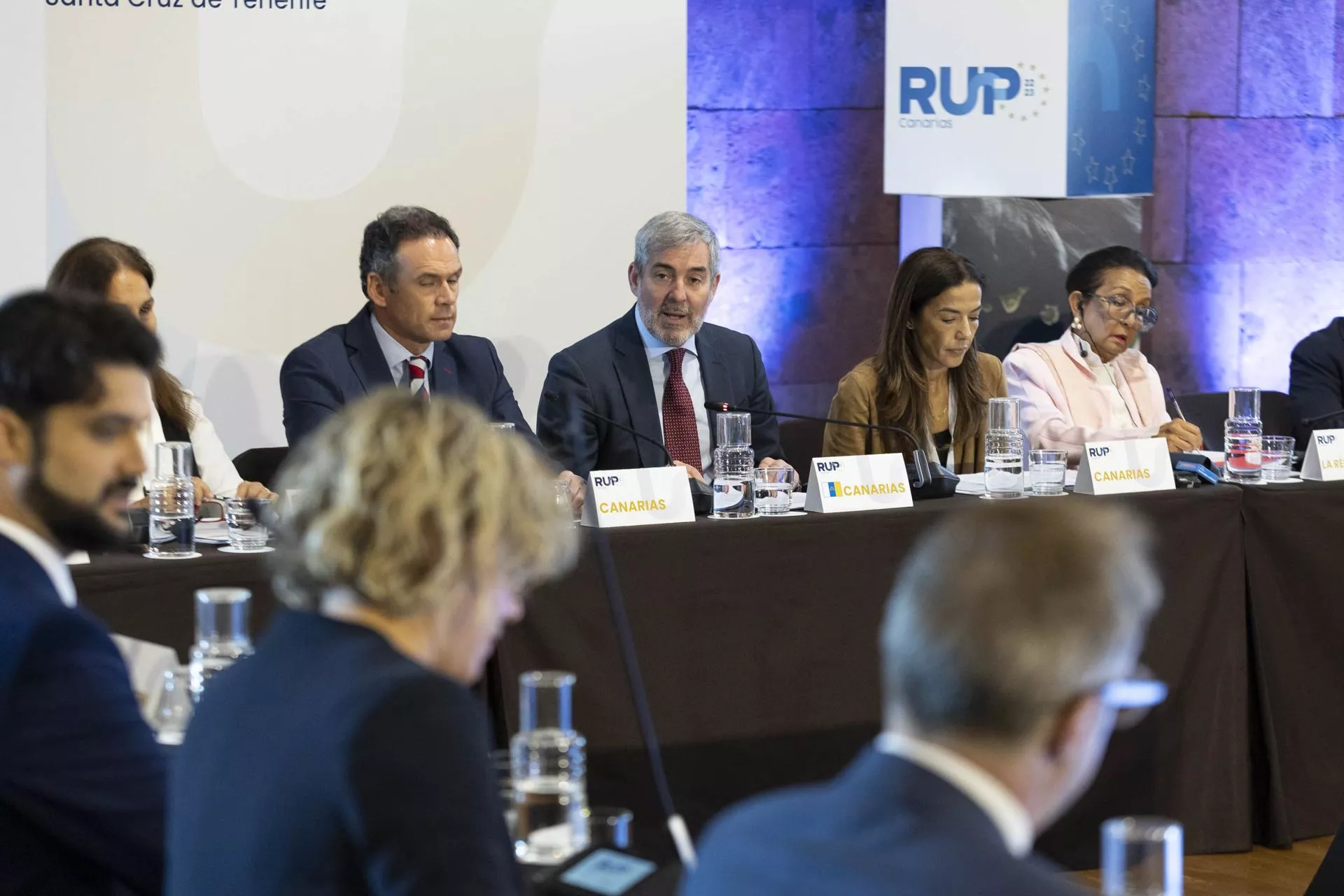 El presidente del Gobierno de Canarias, Fernando Clavijo, en la conferencia de las RUP. / EFE - MIGUEL BARRETO