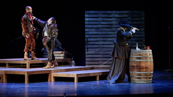 Una escena de 'Como Chispa de Cañón' / TEATRO PÉREZ GALDÓS Una escena de 'Como Chispa de Cañón' / TEATRO PÉREZ GALDÓS