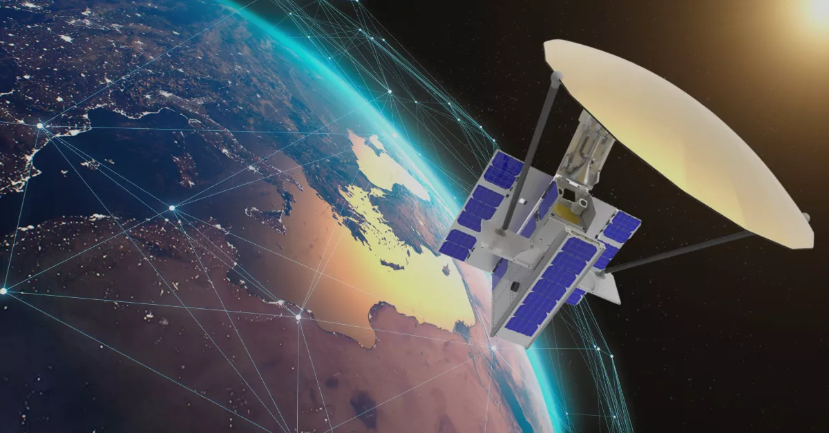 Microsatélite de Arquimea en una composición con una imagen de parte del globo terráqueo. / COMPOSICIÓN DE ATLÁNTICO HOY-ARQUIMEA Microsatélite de Arquimea en una composición con una imagen de parte del globo terráqueo. / COMPOSICIÓN DE ATLÁNTICO HOY-ARQUIMEA