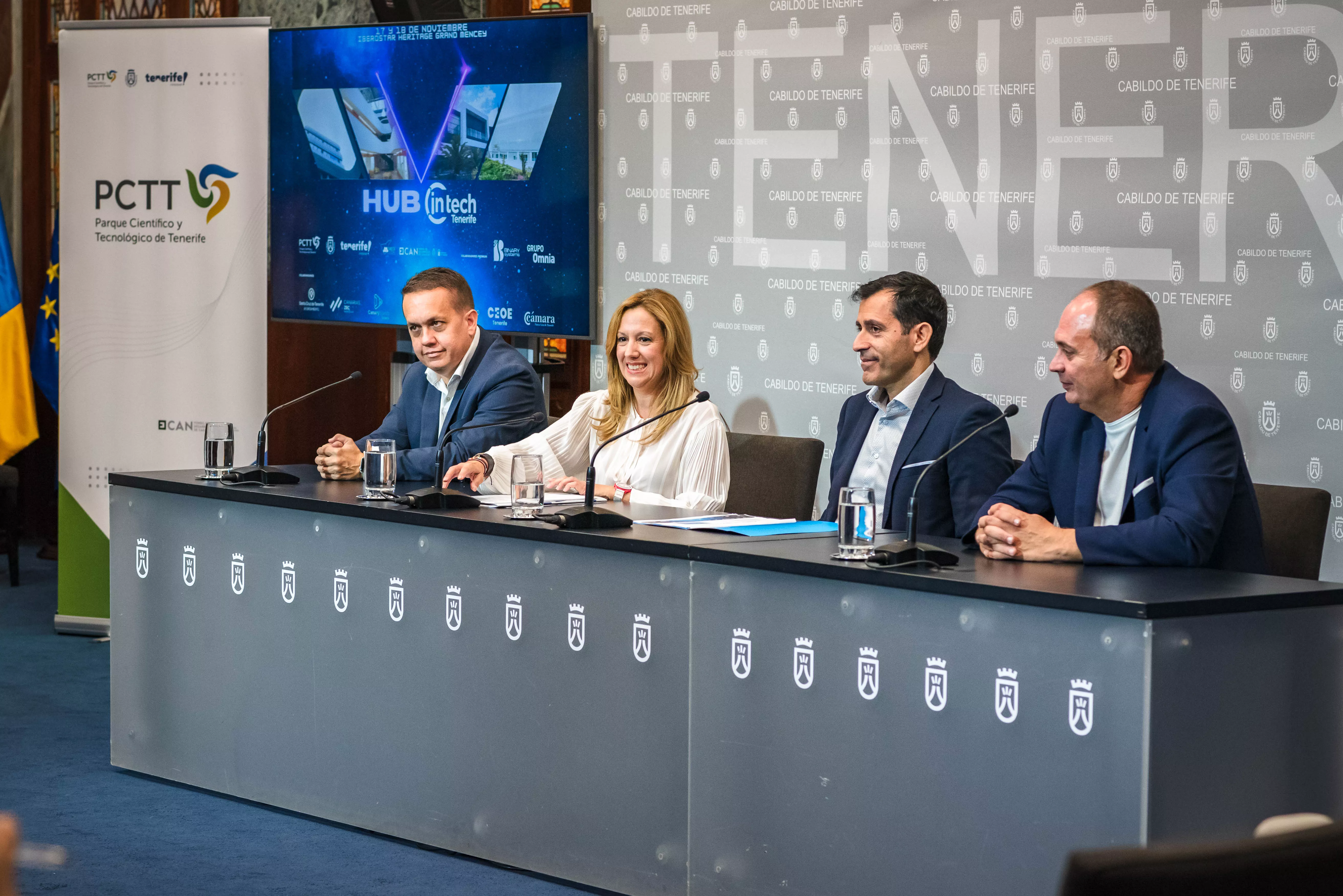 Rueda de prensa de presentación del Hub Intech Tenerife. / CABILDO DE TENERIFE