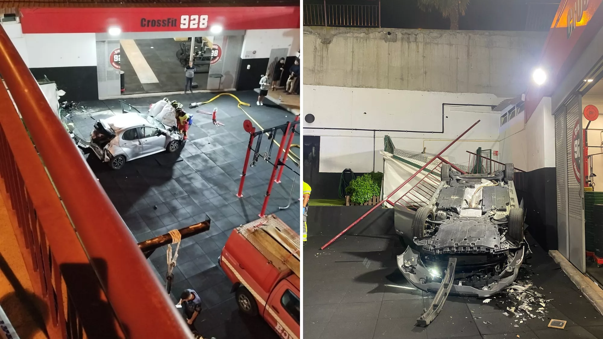 Estado del coche tras el accidente / ATLÁNTICO HOY