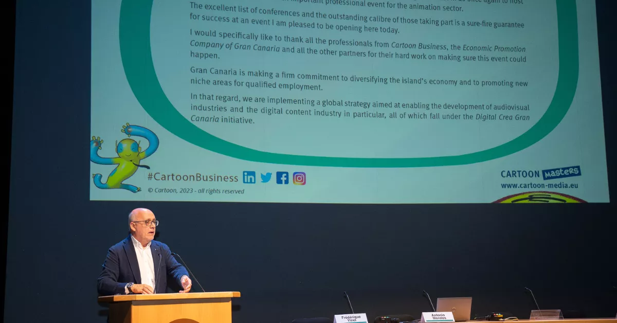 Antonio Morales en la presentación del Cartoon Business / CABILDO DE GRAN CANARIA 