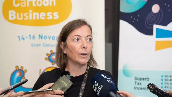 Nuria Guinnot en la presentación del Cartoon Business / CABILDO DE GRAN CANARIA Nuria Guinnot en la presentación del Cartoon Business / CABILDO DE GRAN CANARIA