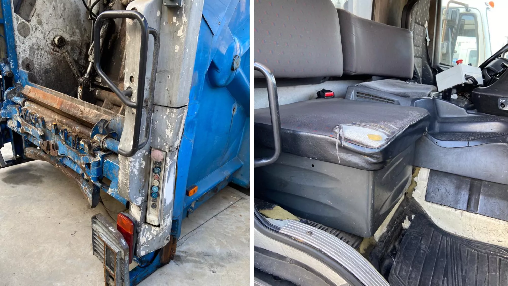 Estado de algunos camiones de recogida / CEDIDA