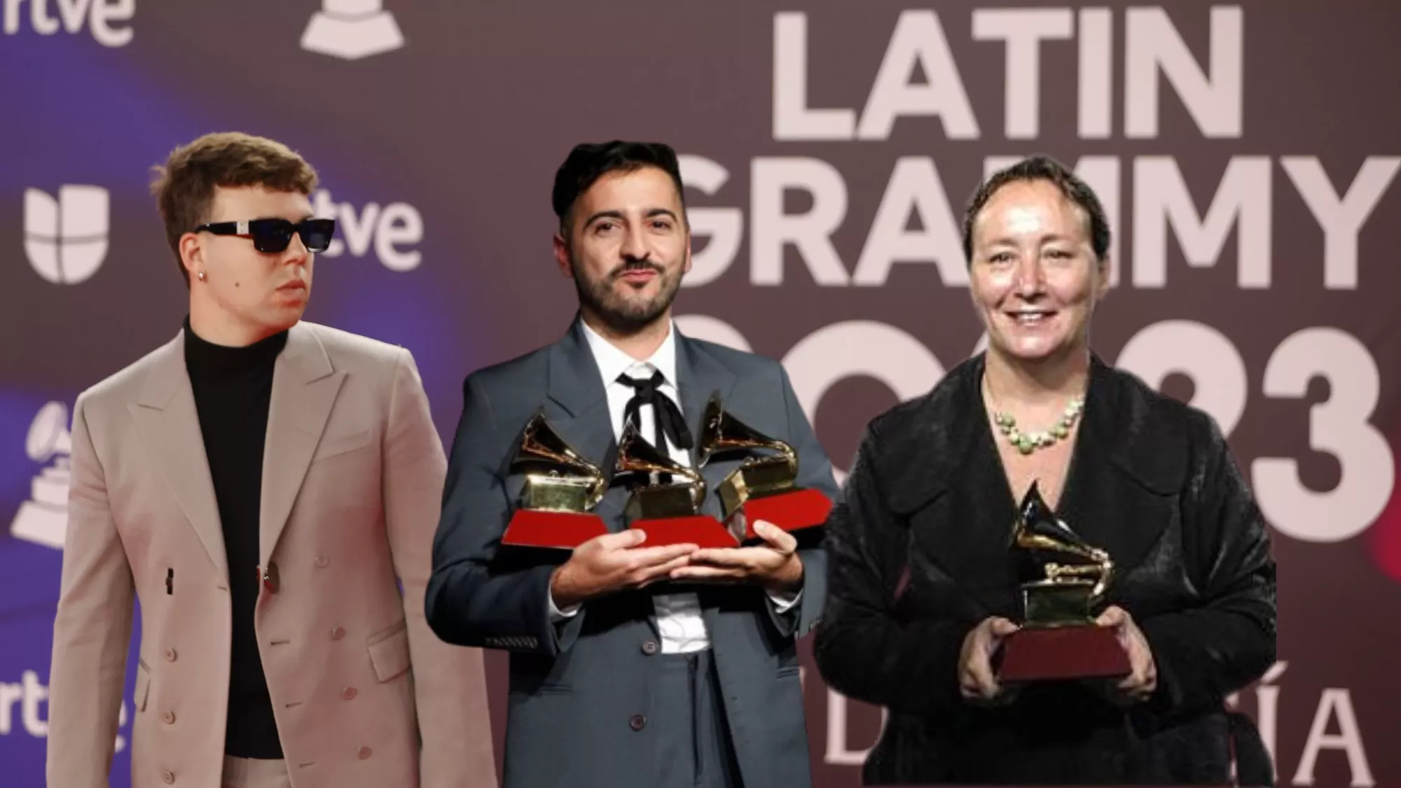 Tres artistas canarios que han conseguido un Latin Grammy. / MONTAJE AH