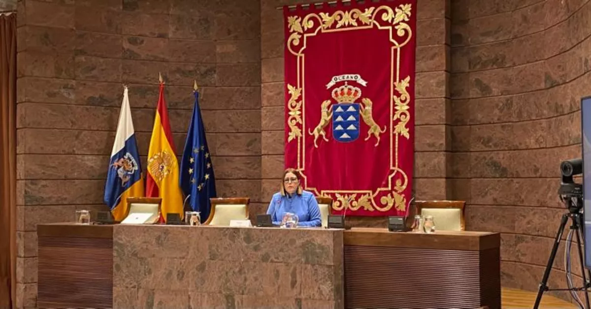 La presidenta del Parlamento de Canarias, Astrid Pérez. / ATLÁNTICO HOY - ALBA MARICHAL