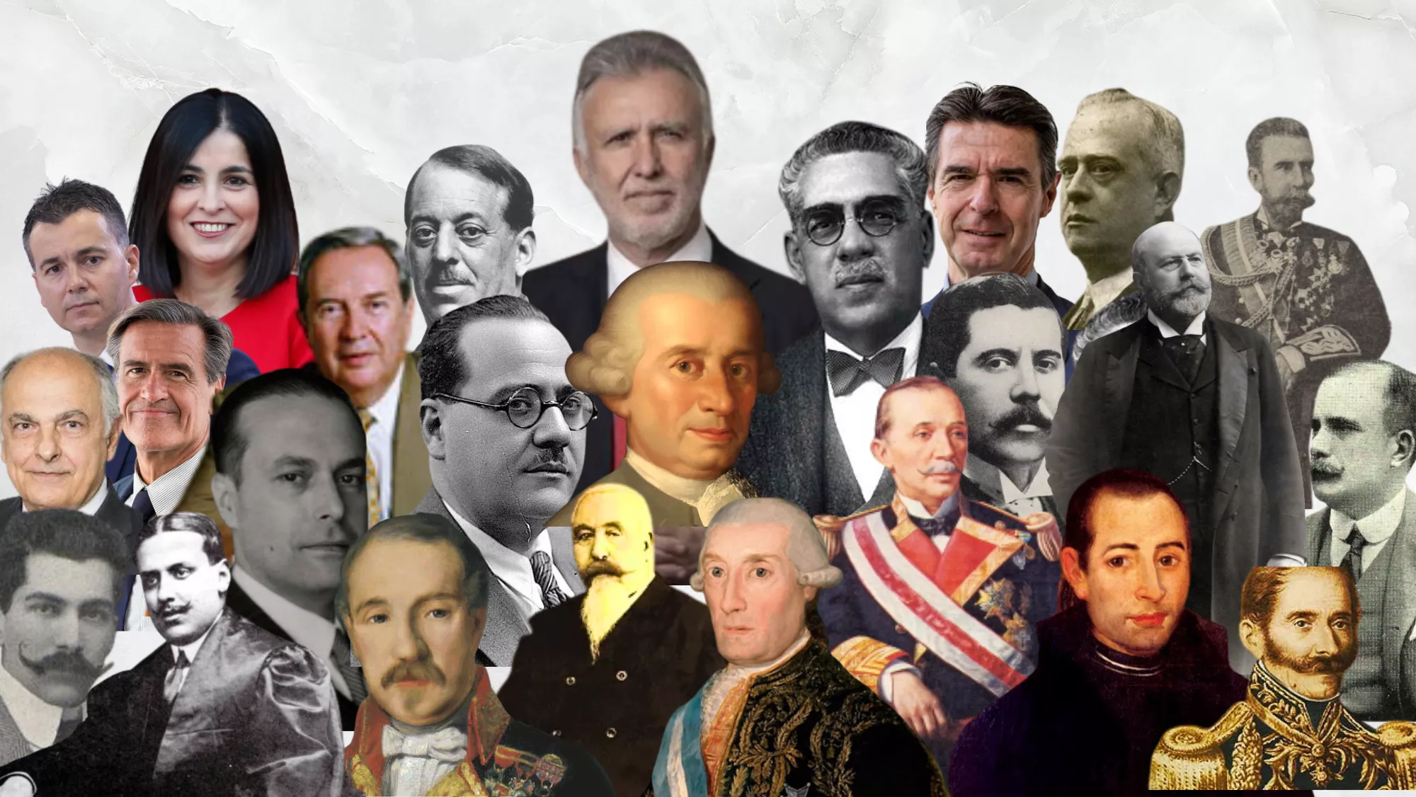 Composición de los 25 canarios que han sido ministros / MONTAJE AH