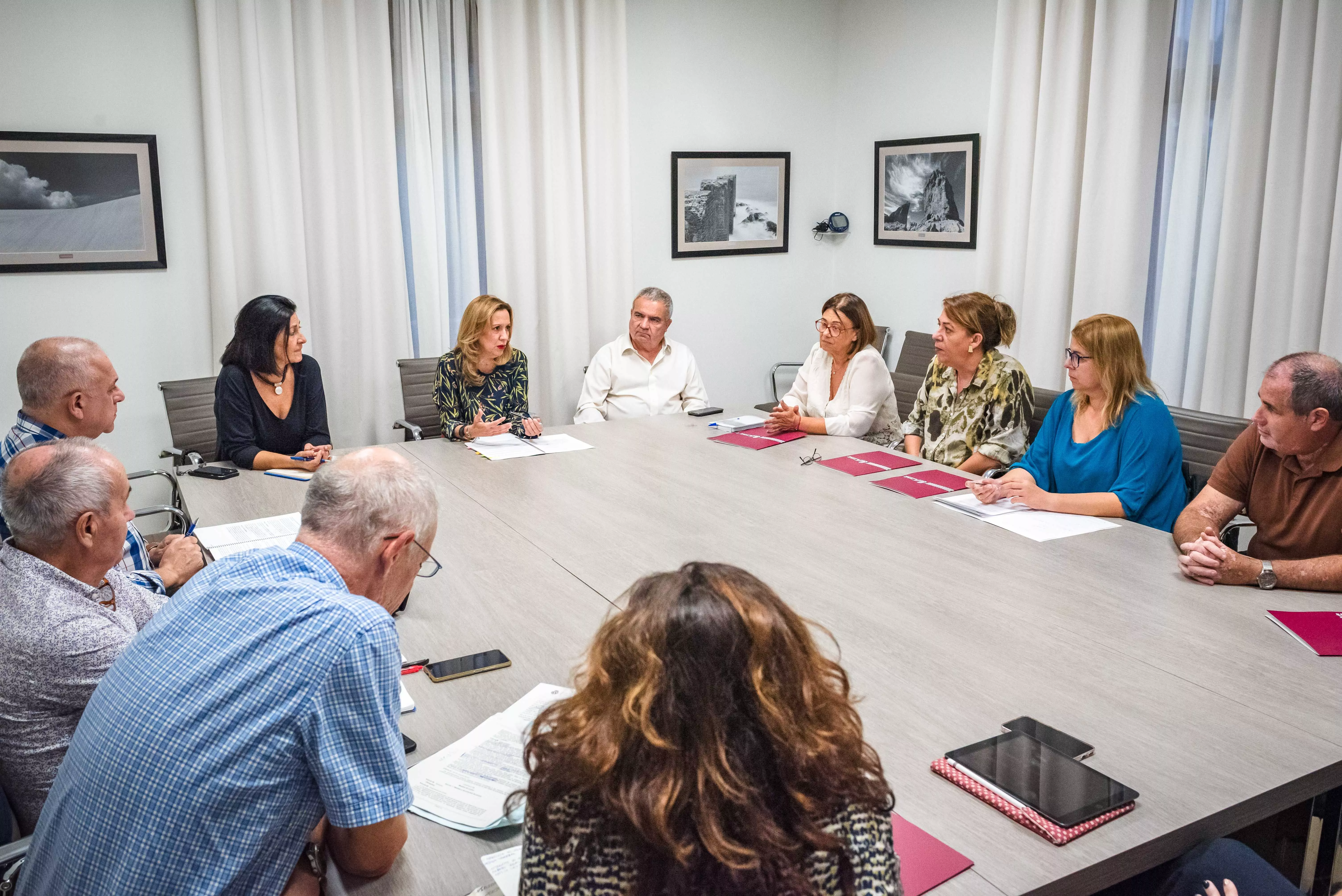 Reunión del Cabildo de Tenerife, con alcaldes de San Miguel y Granadilla, y representantes del sector del taxi / CEDIDA