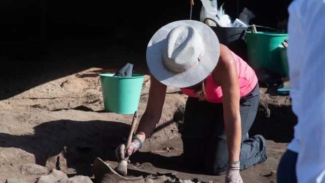 sexta campaña de excavación en la zona, después de que en 2012 unos turistas descubrieran unos trozos de cerámicaCARLOS DE SAÁ EFE 