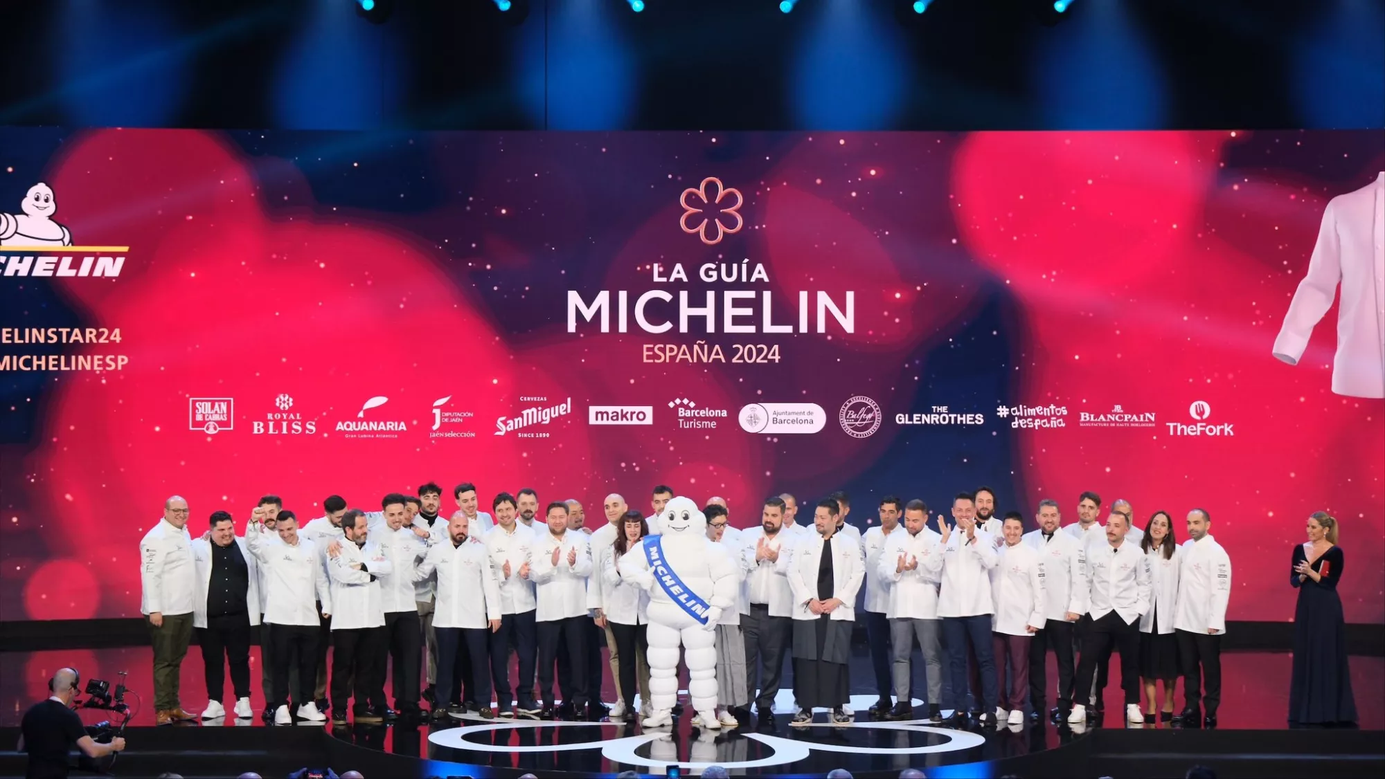 Los chefs de los 31 restaurantes premiados con una Estrella Michelín en 2024./ CORTE DE EMISIÓN