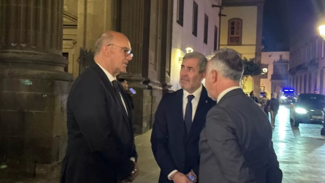 Anselmo Pestana, Fernando Clavijo y Ángel Víctor Torres / ATLÁNTICO HOY - MARCOS MORENO Anselmo Pestana, Fernando Clavijo y Ángel Víctor Torres / ATLÁNTICO HOY - MARCOS MORENO