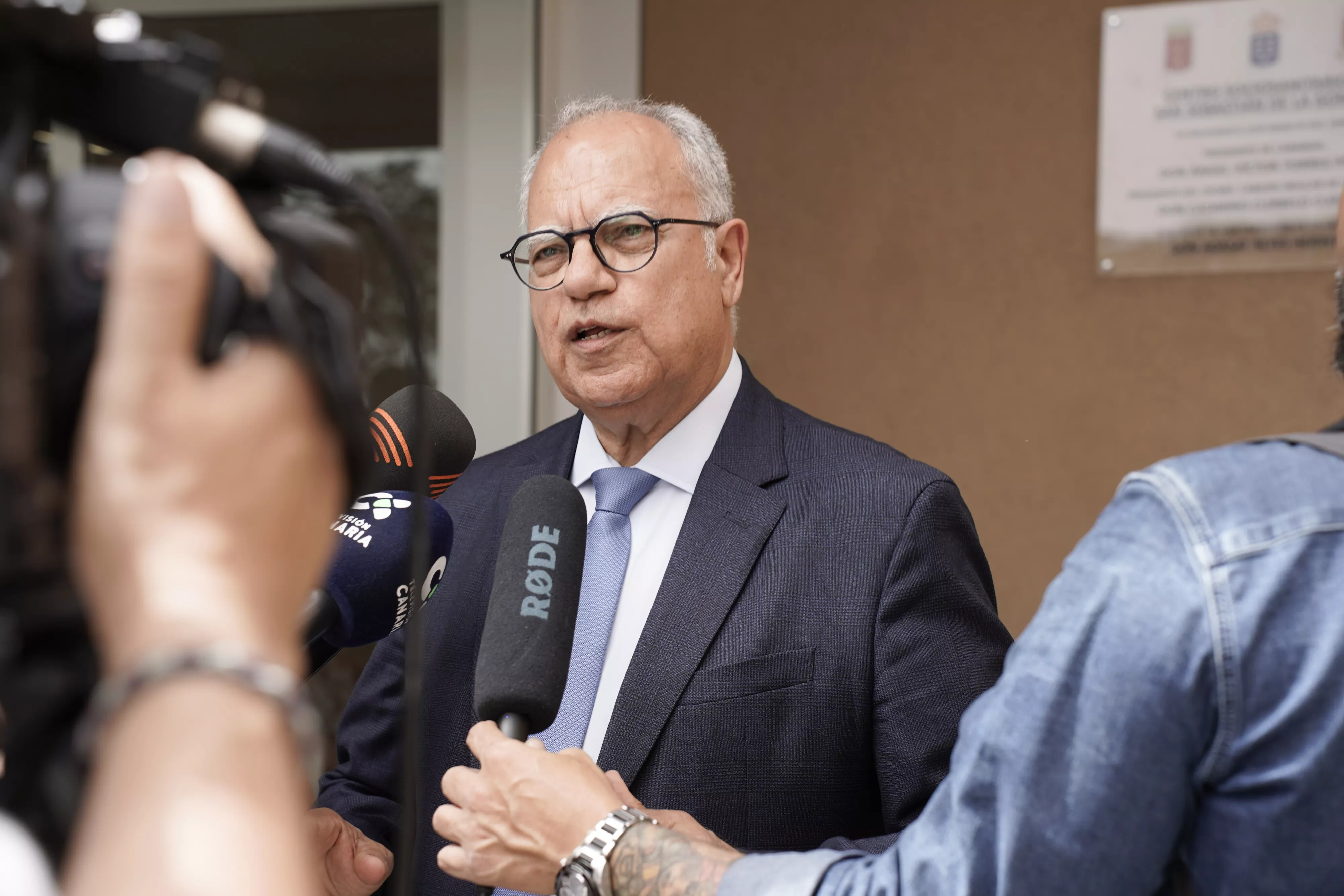 Casimiro Curbelo durante la inauguración del Centro Sociosanitario de San Sebastián./ CABILDO DE LA GOMERA