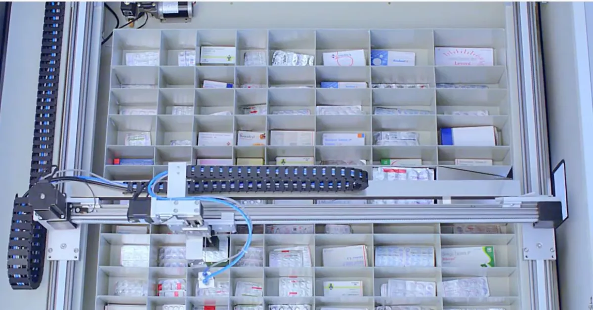 Imagen de una farmacia que está automatizada  