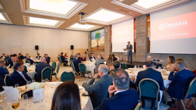 Almuerzo navideño de la Cámara de Comercio de Gran Canaria. / AH Almuerzo navideño de la Cámara de Comercio de Gran Canaria. / AH