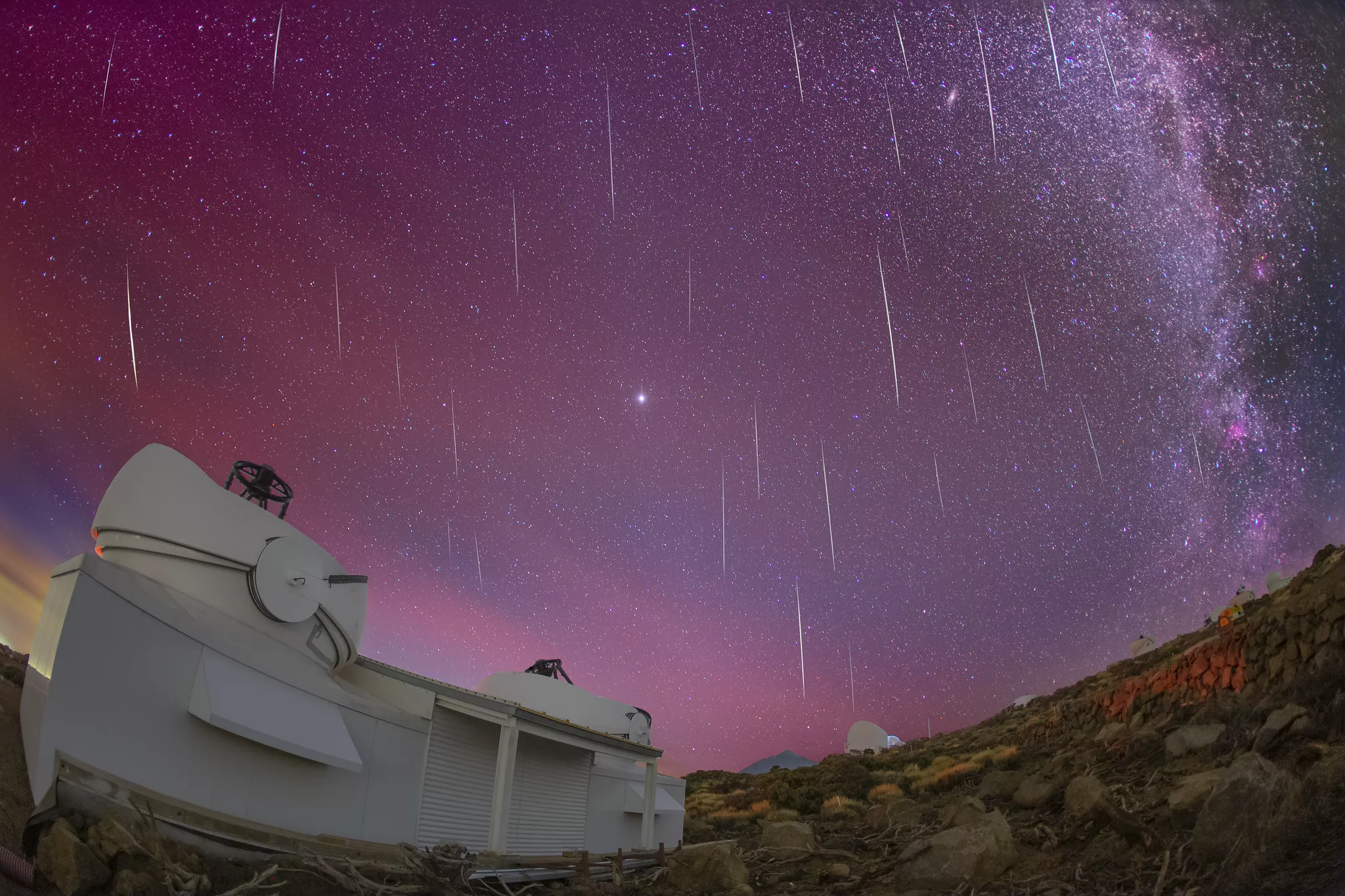 Lluvia de estrellas. / INSTITUTO DE ASTROFÍSICA DE CANARIAS