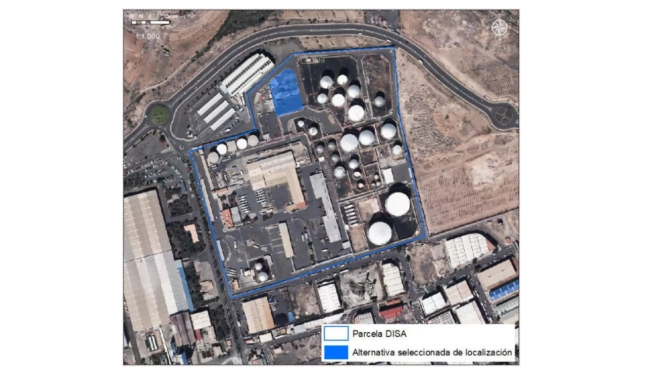 Localización de la planta de hidrógeno Las Salinetas .PROYECTO
