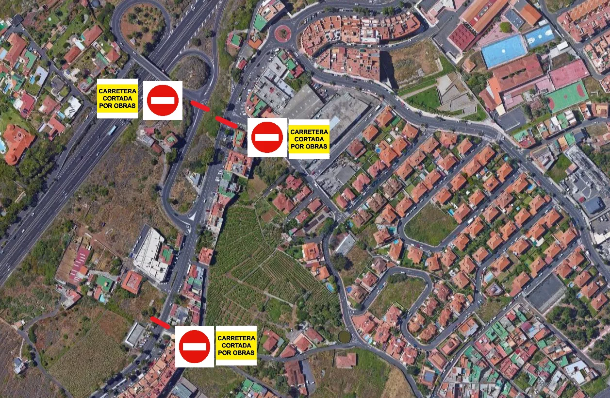 Mapa de cortes en Santa Úrsula. / CABILDO DE TENERIFE