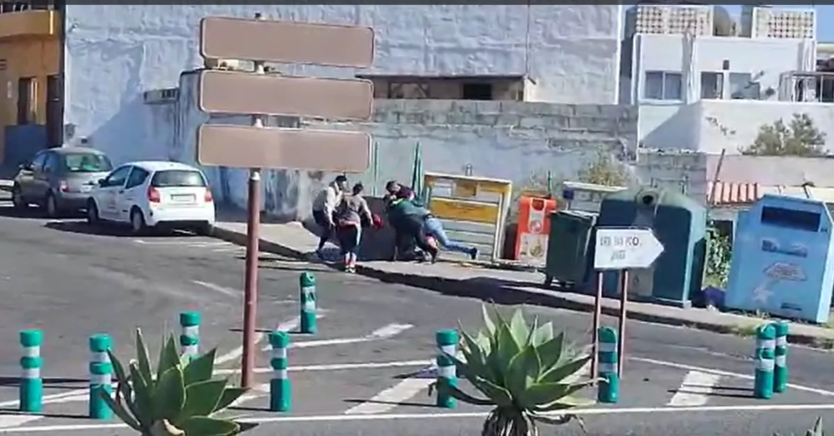 Momento de la detención de un hombre en Arucas Momento de la detención de un hombre en Arucas