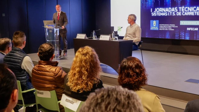 Augusto Hidalgo durante la I Jornadas Técnicas de Sistemas ITS en Carreteras / CABILDO DE GRAN CANARIA