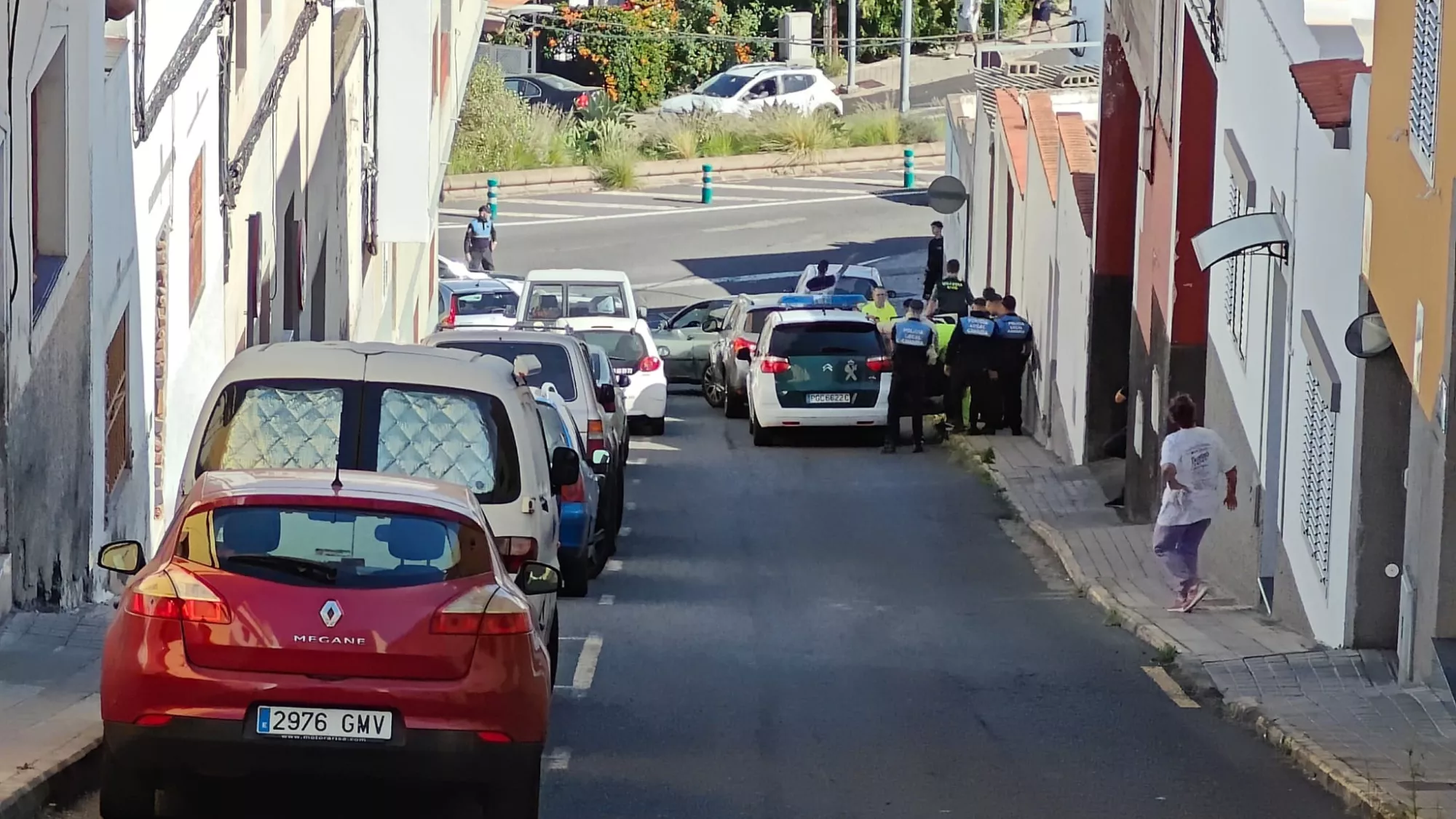 Momento de la detención del individuo en Arucas por amenazar a una menor / CEDIDA