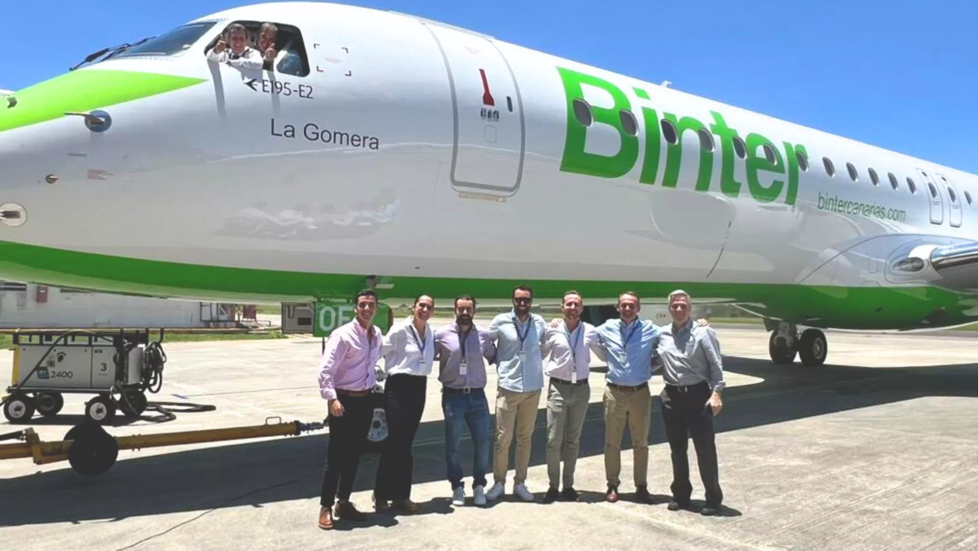 Avión Embraer E195 E2 de la compañía Binter. / CEDIDA