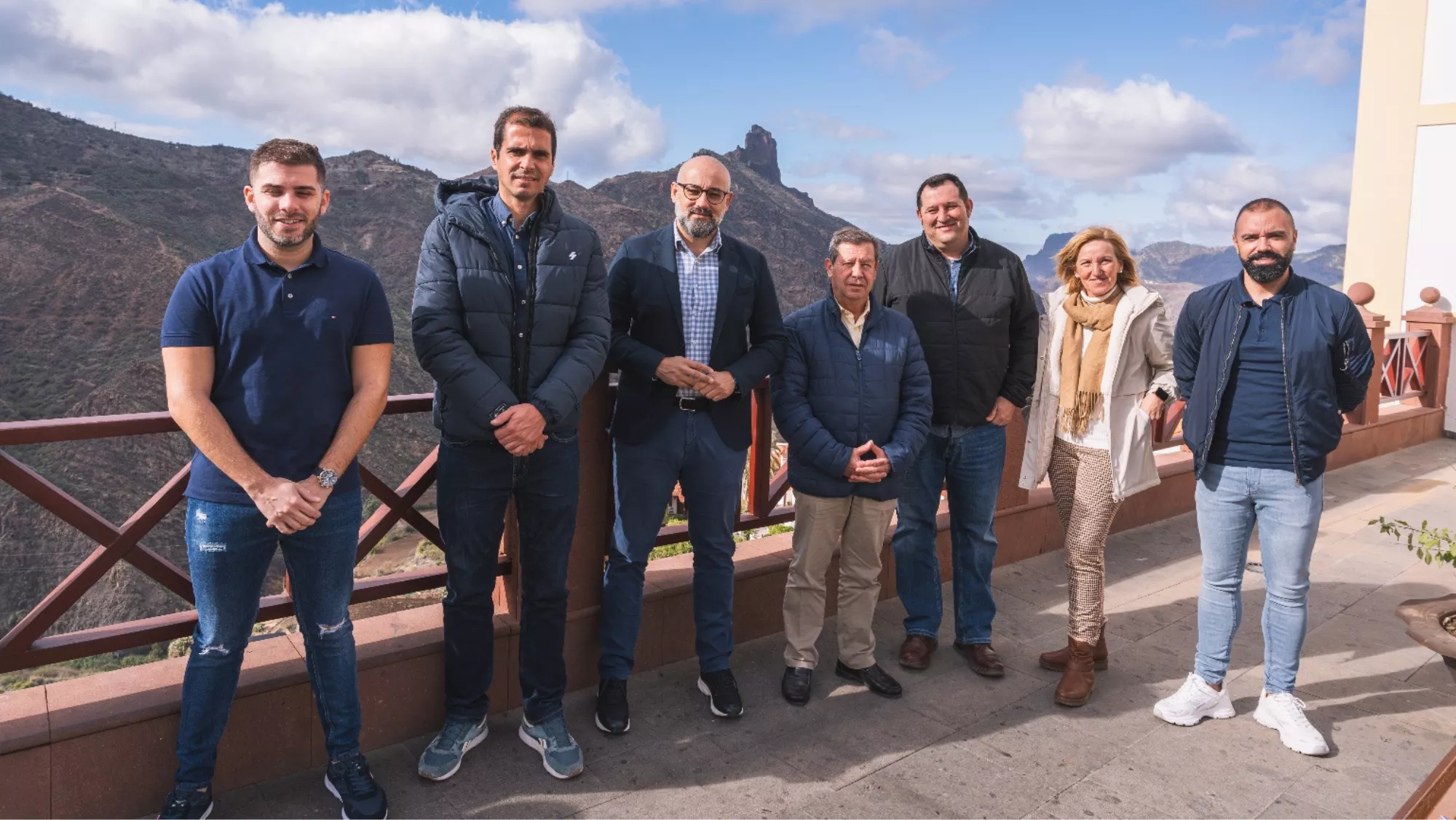 Reunión de el consejero de Deportes, Aridany Romero, con los concejales de Tejeda / CABILDO DE GRAN CANARIA