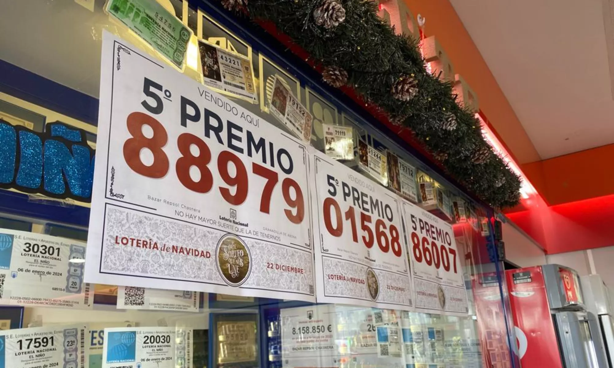 Quintos premios en La Chasnera. / ATLÁNTICO HOY 