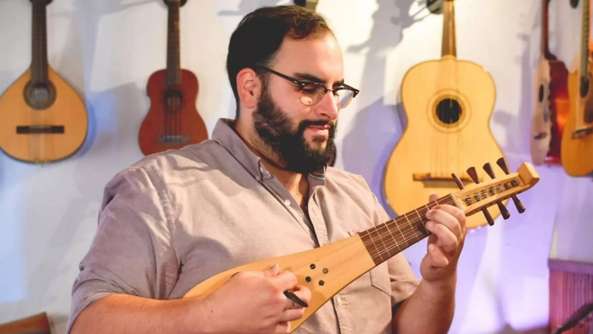 El musicólogo y y multinstrumentista Félix Morales, uno de los responsables del proyecto Etnografía Canaria./ FB