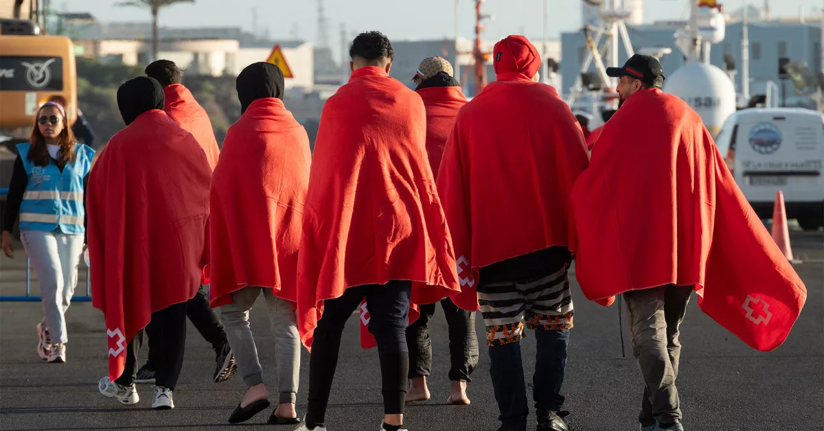 Imagen de la llegada de personas migrantes a Lanzarote / ADRIEL PERDOMO - EFE