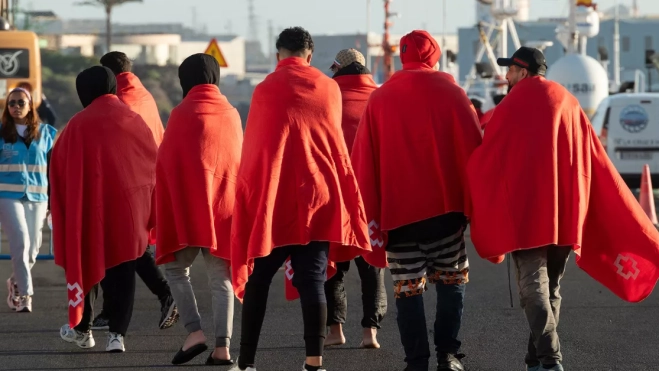 Imagen de la llegada de personas migrantes a Lanzarote / ADRIEL PERDOMO - EFE