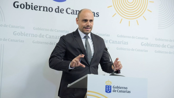 Alfonso Cabello, portavoz del Gobierno de Canarias, tras el Consejo de Gobierno / CEDIDA