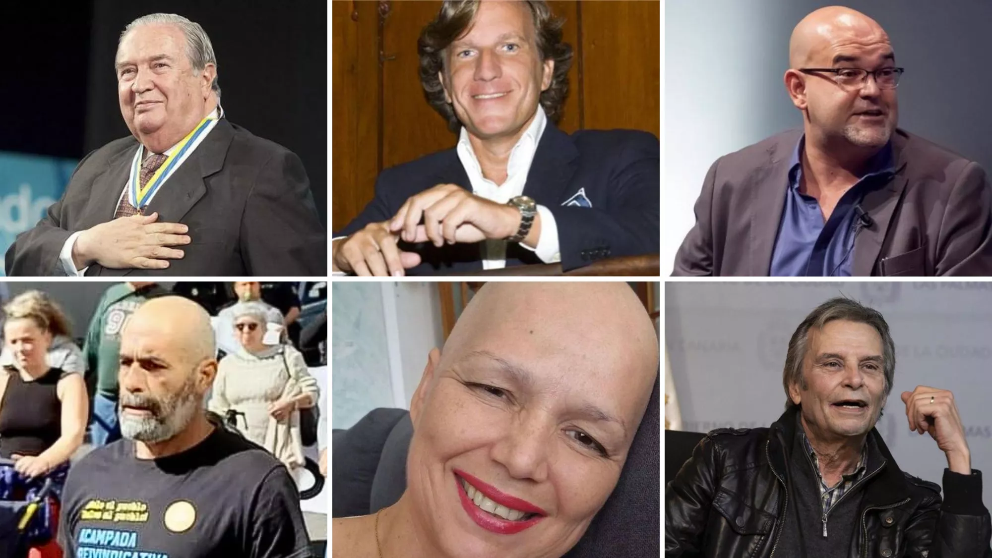 Seis de los canarios que han fallecido este 2023. / COMPOSICIÓN ATLÁNTICO HOY