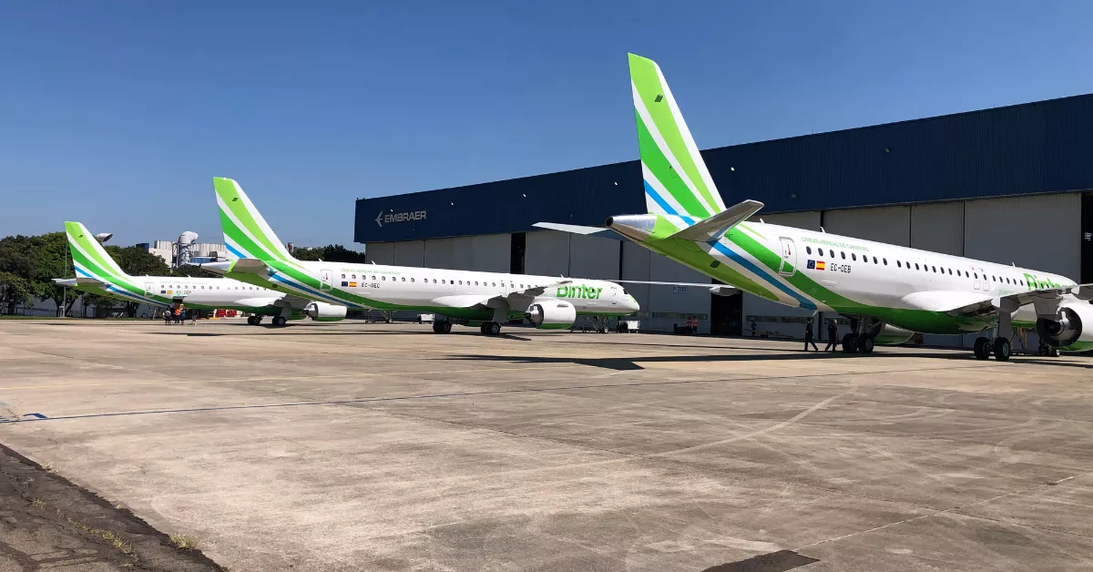 Imagen de los aviones de Binter que operarán en la ruta entre Canarias y Madrid / BINTER