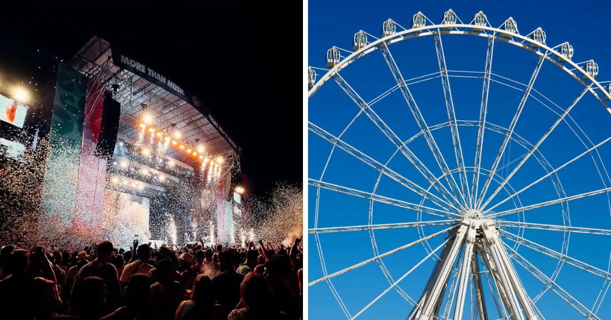 Escenario del Cook Music fest 2023 y una noria / MONTAJE AH