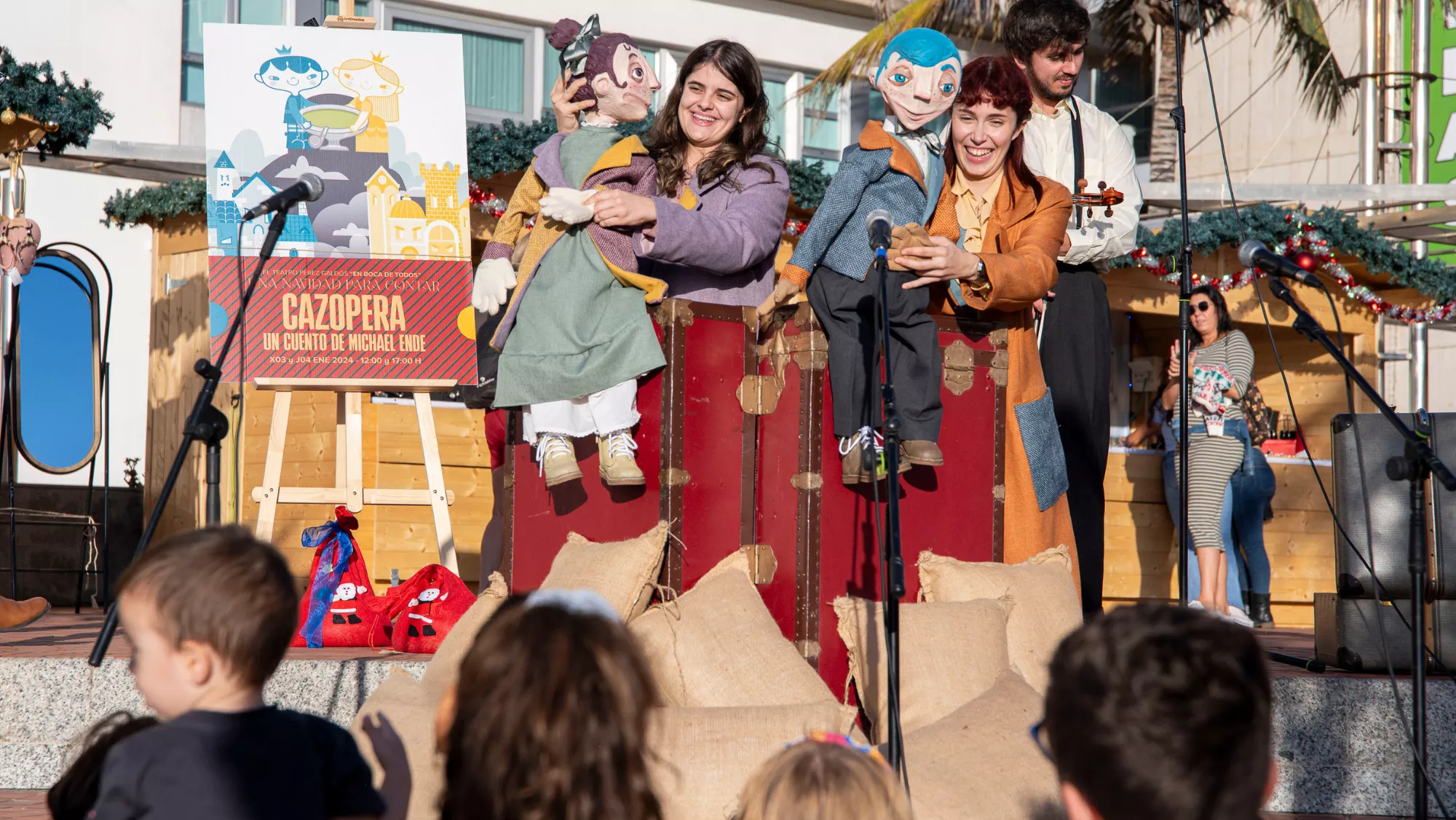 La princesa Praliné y  el príncipe Tafilín presentan el estreno de ‘Cazopera’ / FUNDACIÓN AUDITORIO Y TEATRO LAS PALMAS