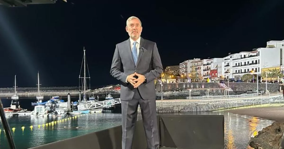 Fernando Clavijo durante el discurso presidencial del Fin de año desde La Restinga, en El Hierro / CEDIDA