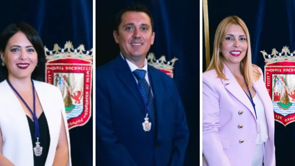 María Estefanía Díaz (CC), Adolfo Cordobés (PSOE) y Carla Cabrera (PSOE), de izquierda a derecha./ AYTO. LA LAGUNA