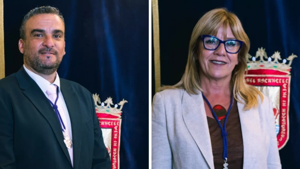 Jesús Domingo Galván (CC) y Francisca Rivero (PSOE), de izquierda a derecha./ AYTO. LA LAGUNA