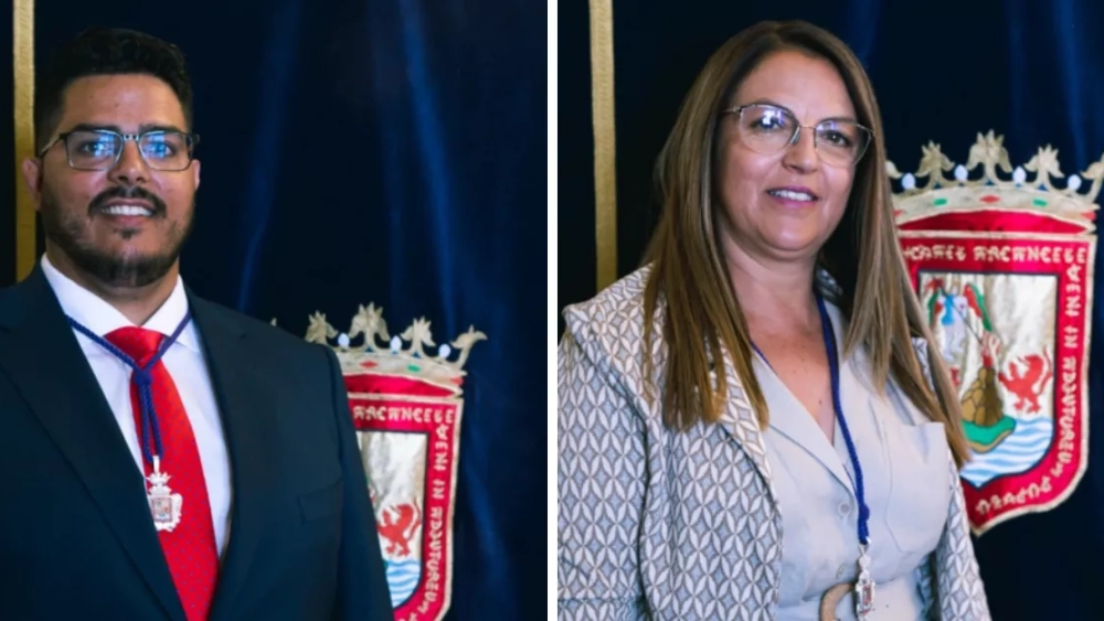 Dailos González y María Cruz, ambos del PSOE, de izquierda a derecha./ AYTO. LA LAGUNA