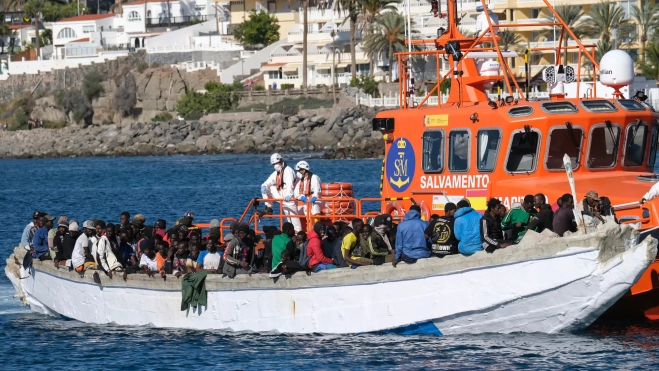 Migrantes llegados a Canarias / EFE - Ángel Medina G.