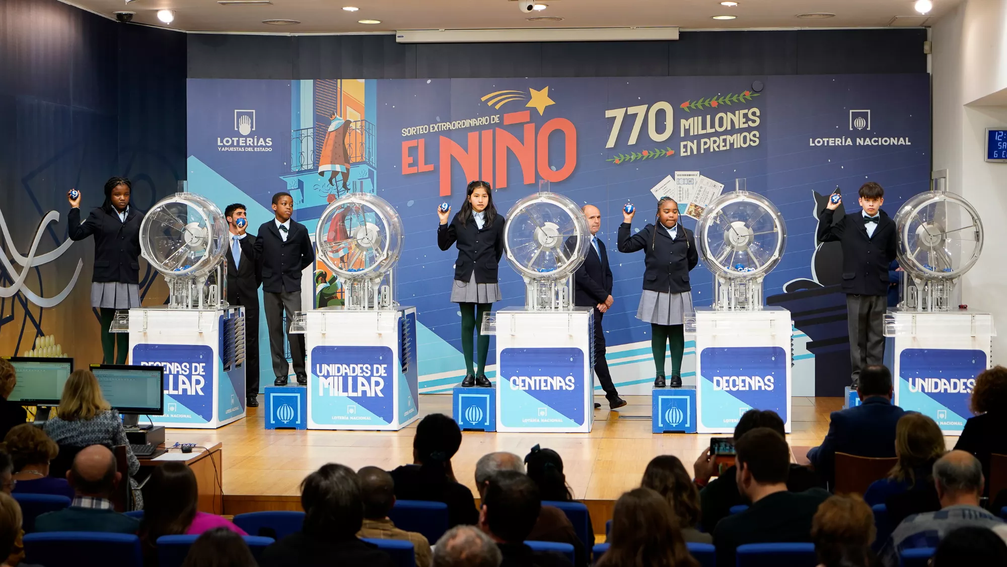 Bombos del sorteo de El Niño / EFE
