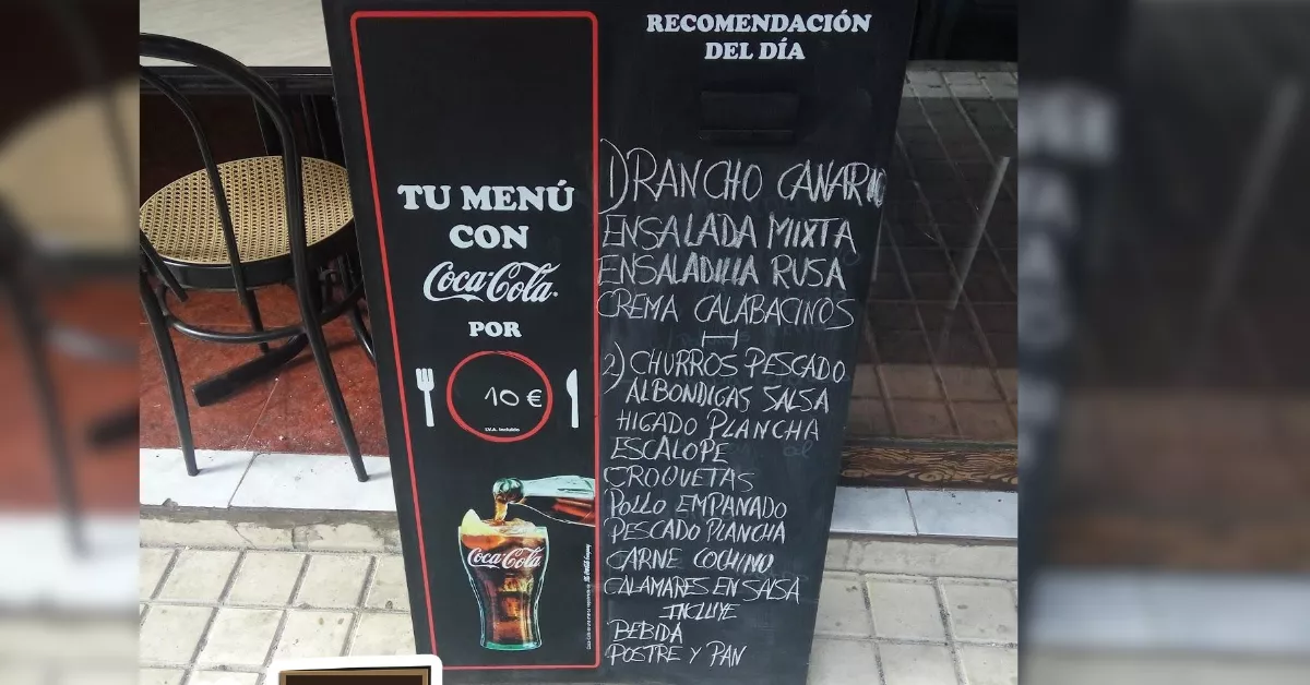 Imagen del menú del bar Pollo Rico / ATLÁNTICO HOY