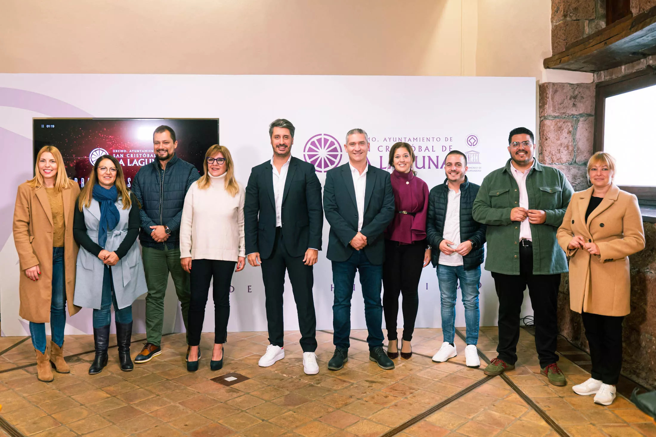 Equipo de Gobierno de La Laguna en la presentación del proyecto de los Presupuestos 2024 / CEDIDA